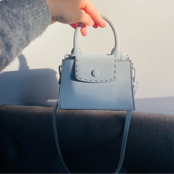 Zara Cartoon-like Stitched Firm Mini Crossbody Neoprene Scuba Purse - Picture 12 of 16